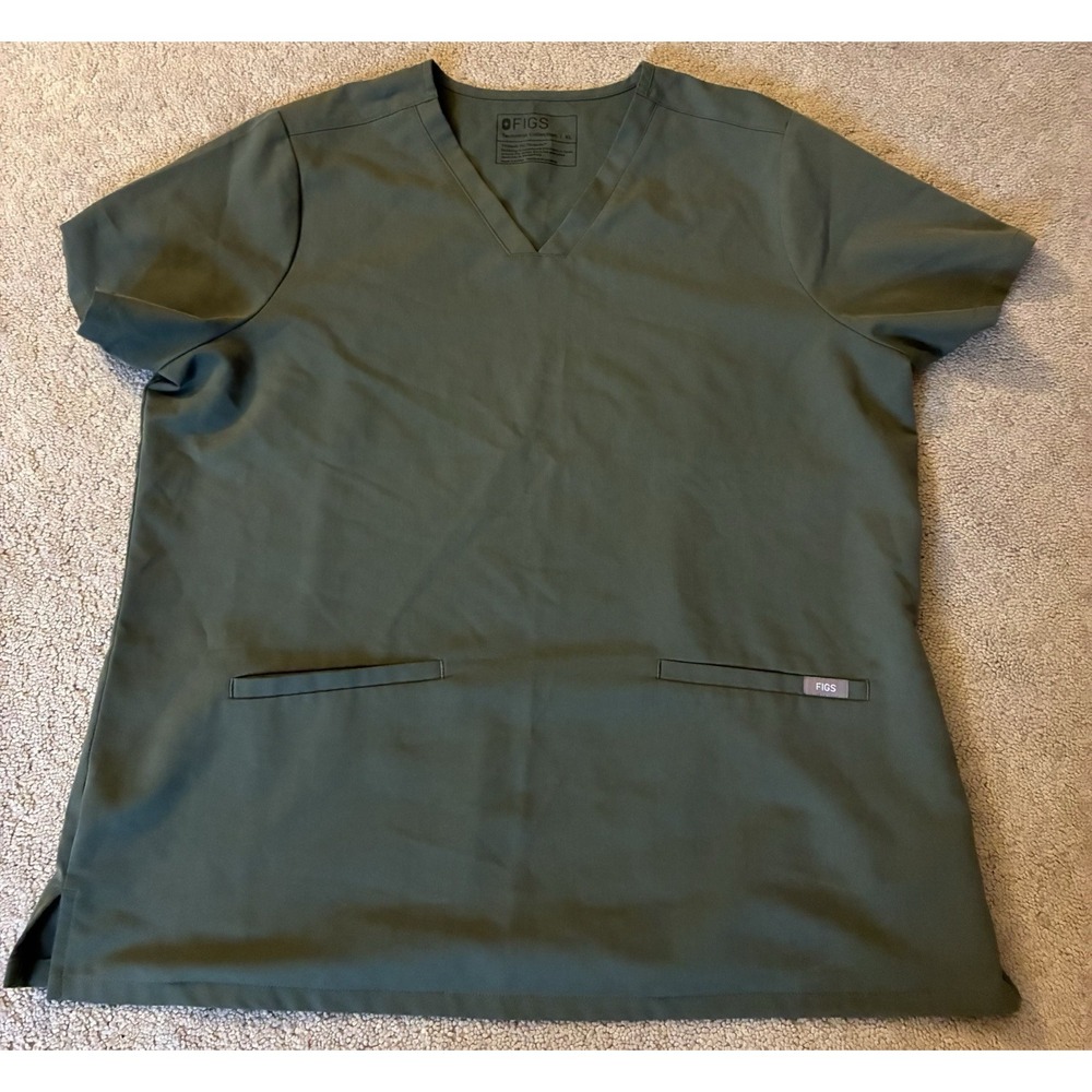 Figs Technical Collection Casma Three Pocket Scrub Top Medical Women's XL Mauve